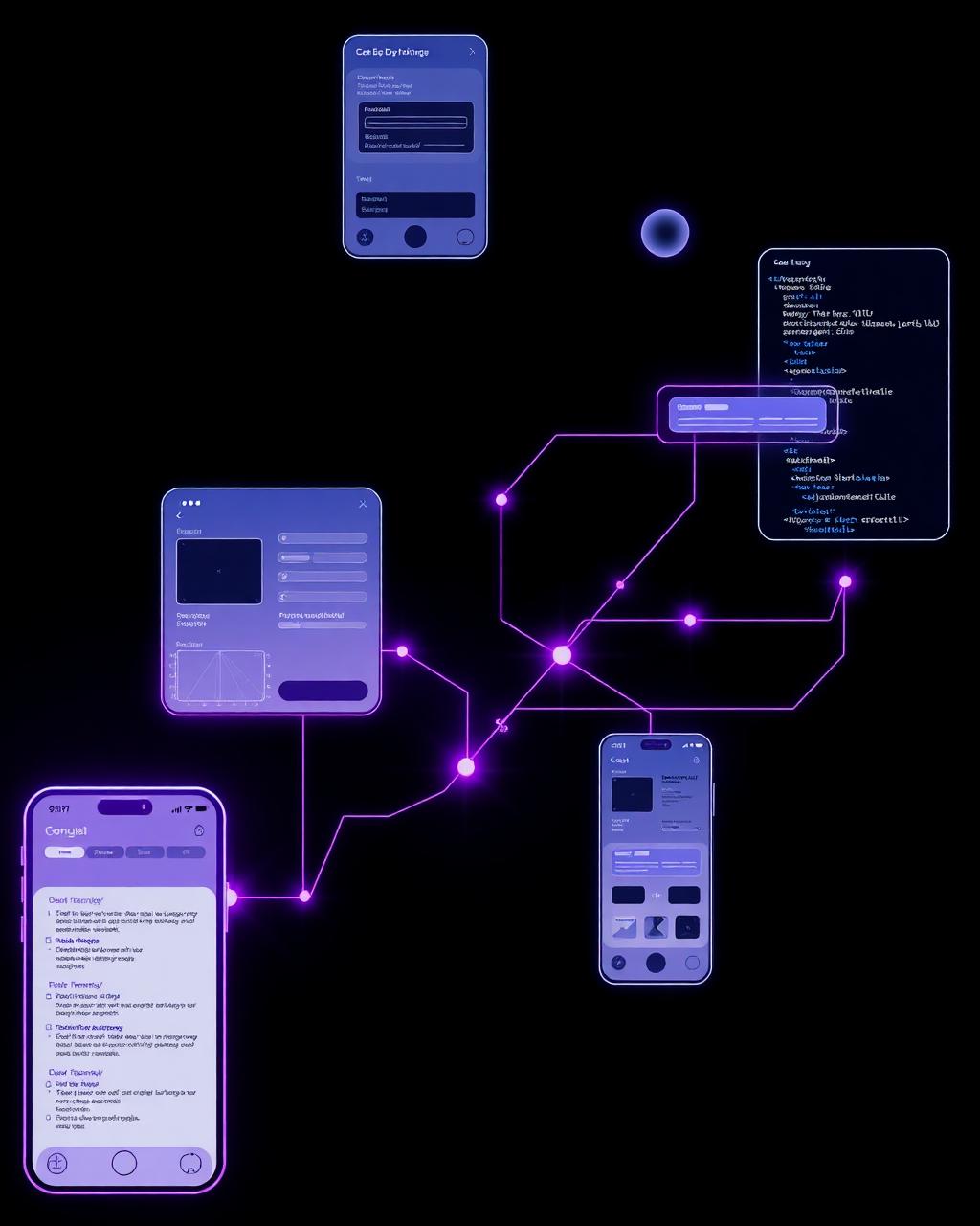 Visualization of the app development framework and process